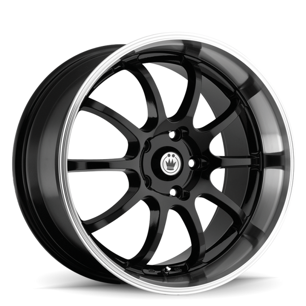 Konig Lightning 16x7 10x100/114.3 ET40 Black/Machine Lip - LI67T04405