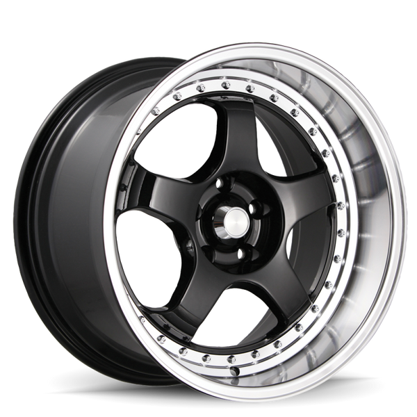 Konig SSM 18x8 5x114.3 ET45 Gloss Black w/ Machined Lip - SS88514455