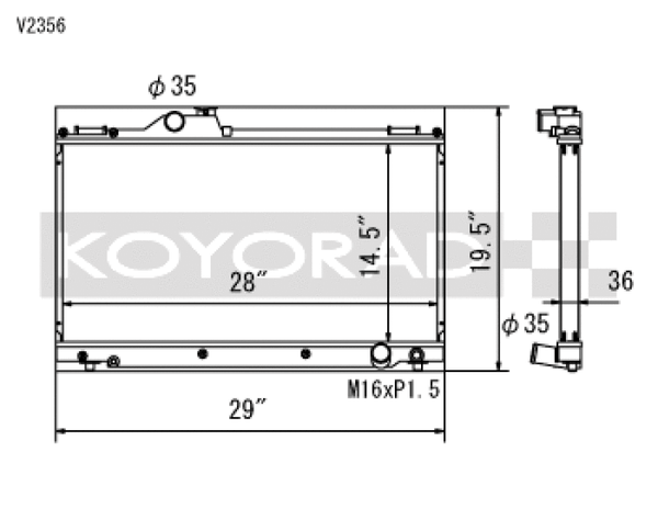 Koyo 01-05 Lexus IS300 (MT) Radiator - V2356