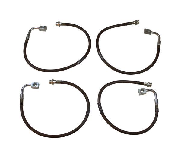 MaxTrac 07-18 Jeep Wrangler JK 2WD/4WD Front & Rear Extended Brake Line Kit - 519700
