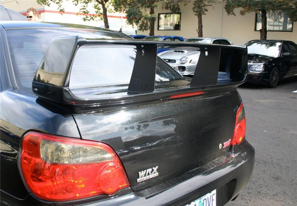 PERRIN 02-07 Subaru STI Wing Stabilizer - Black - PSP-BDY-100BK
