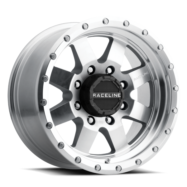 Raceline 935MC Defender 17x9in / 8x165.1 BP / 0mm Offset / 130.81mm Bore - Machined Wheel - 935MC-79080-00