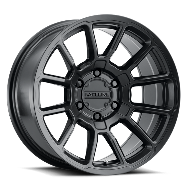 Raceline 950B Gauge 17x8.5in / 5x139.7 BP / 18mm Offset / 106.5mm Bore - Satin Black Wheel - 950B-78555+18