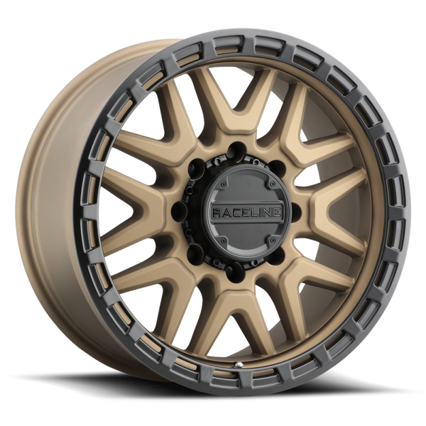 Raceline 953BZ Krank 18x9in / 8x180 BP / 18mm Offset / 124.2mm Bore - Bronze Wheel - 953BZ-89088+18