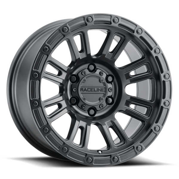 Raceline 956B Compass 17x9in / 5x127 BP / -12mm Offset / 78.1mm Bore - Satin Black Wheel - 956B-79050-12