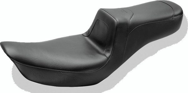 Mustang 06-17 Harley Dyna Squareback 1PC Seat - Black - 75615