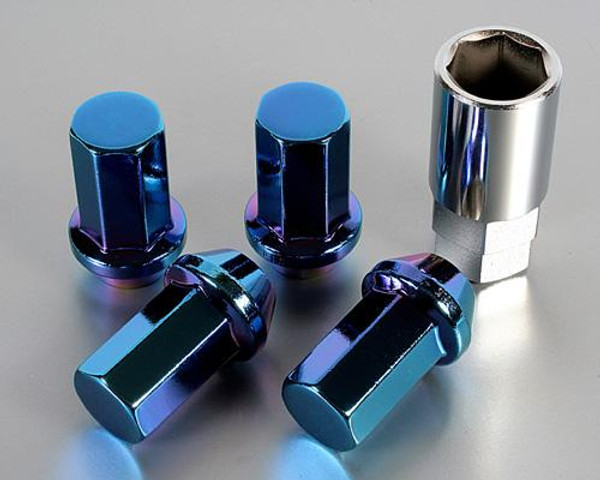 Project Kics 12X1.50 Titanium Blue Caliber Lug Nut - WHPC01