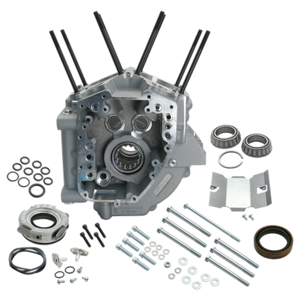 S&S Cycle 99-06 BT 4-18in Bore Crankcase - Silver - 106-4043A