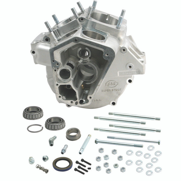 S&S Cycle 70-84 BT w/ Stock Bore Super Stock Alternator Style Crankcase - Natural - 31-0003