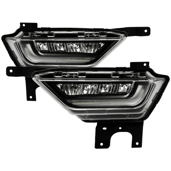 Spyder 21-23 Ford F150 OEM Style Full LED Fog Lights w/ Switch FL-FF1502021-LED-C - 9052255