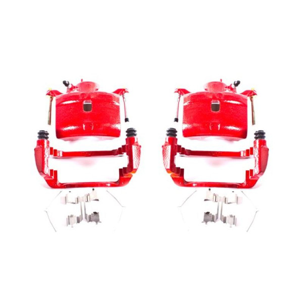 Power Stop 02-04 Honda CR-V Front Red Calipers w/Brackets - Pair - S2662