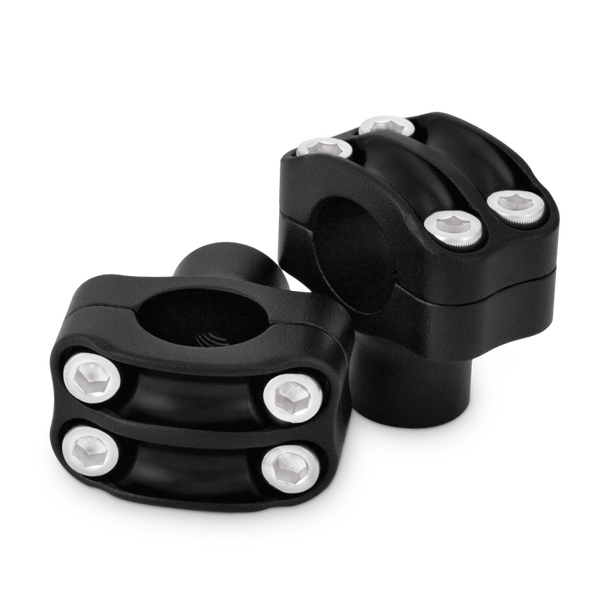 Burly Brand Reaper Riser Clamp 1-1/2in Tall for 1in Bar, Set - Texture Black - B12-8011TB