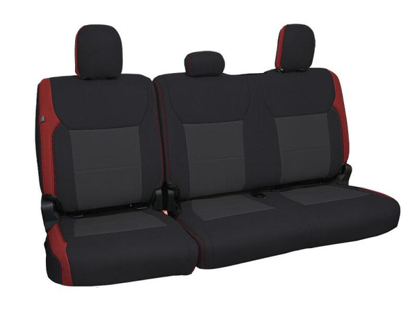 PRP 2021+ Ford 150/ 2023+ SuperDuty Rear Seat Covers (Pair) - Red - B096-05