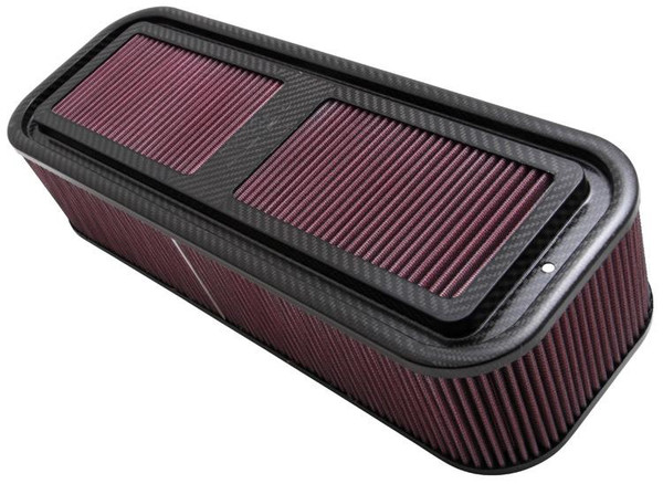 K&N Carbon Fiber Air Box Medium 4in h Air Box Only No Base - 100-8578
