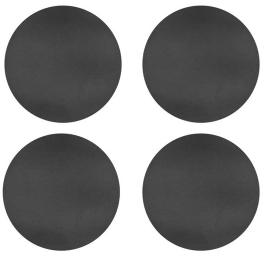 Round Black Togo Coasters