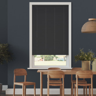 1" Vinyl Cordless RD Mini Blind Blk - 20 x 60