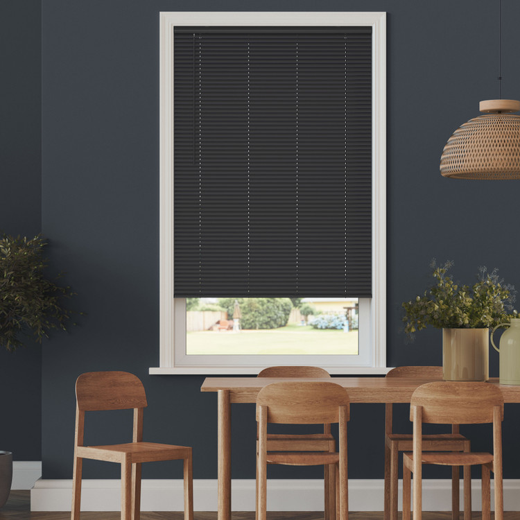 1" Vinyl Cordless RD Mini Blind Blk - 27.25 x 60