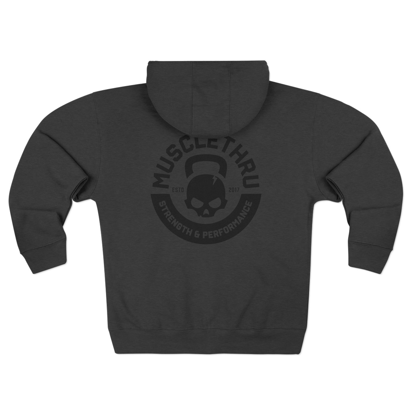 Muscle Thru Unisex Zip Hoodie | Strength & Performance Sweatshirt