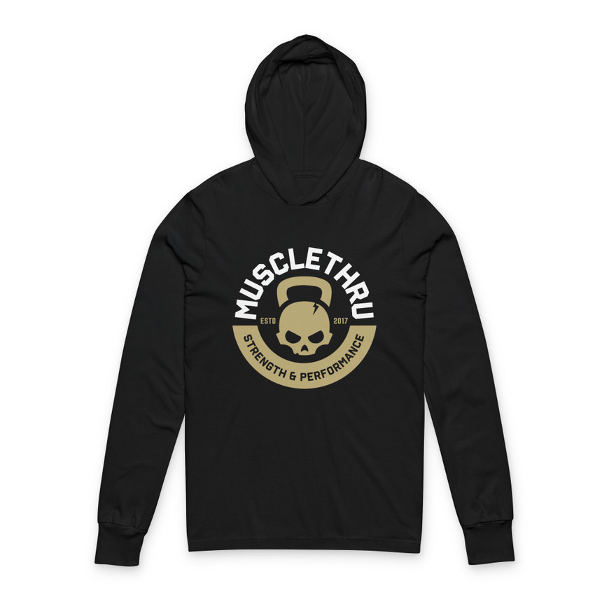MuscleThru Lightweight Long sleeve Tee + Hood