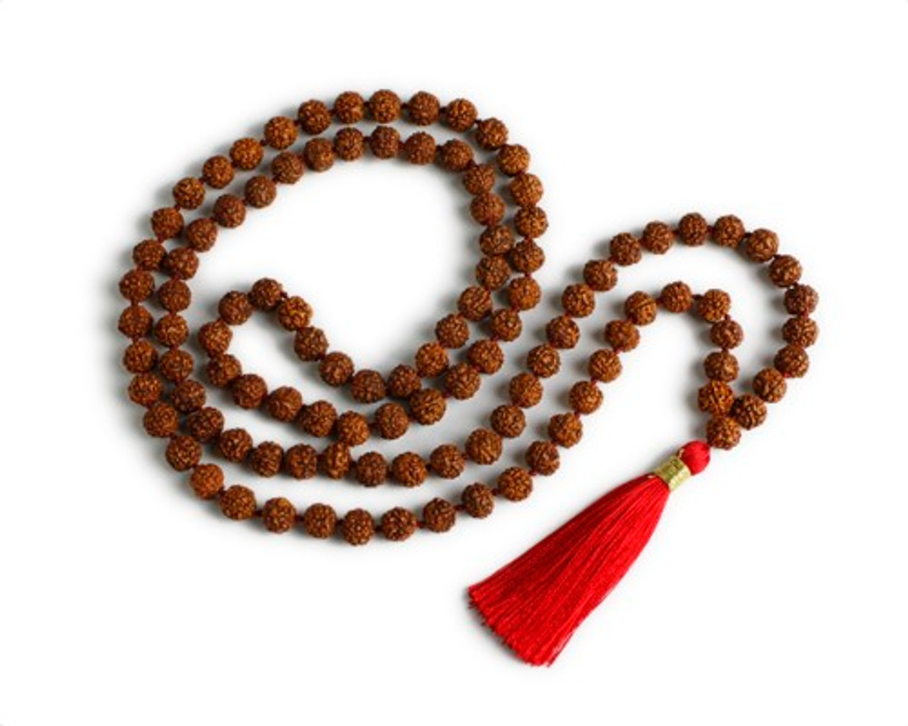 Monk Blessed Genuine 8mm Red Narra Wood Buddhist Prayer Bead Necklace