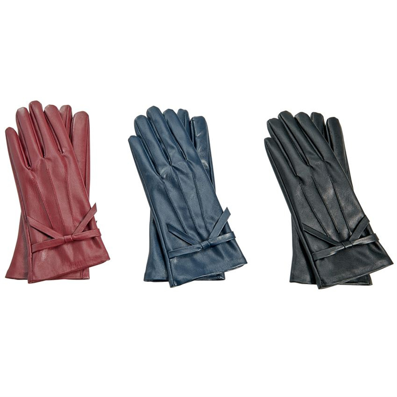 fake leather gloves