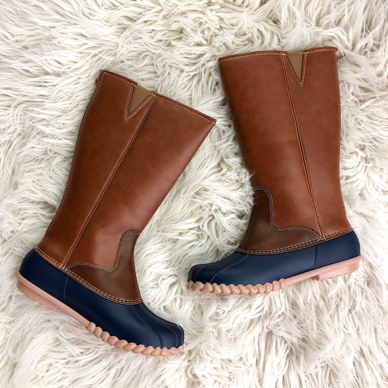 monogrammed duck boots tall