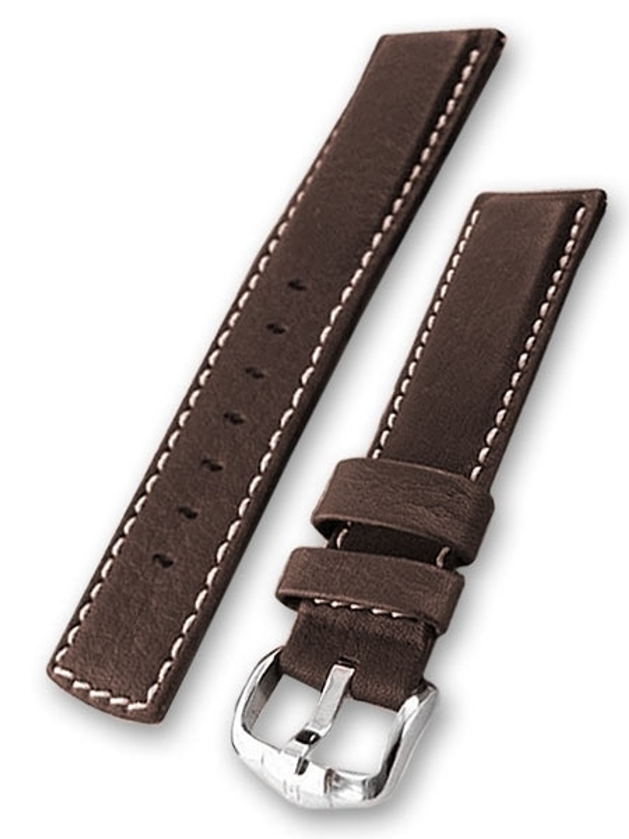 Hirsch Mariner Water Resistant Brown Leather Watch Strap #145021-10