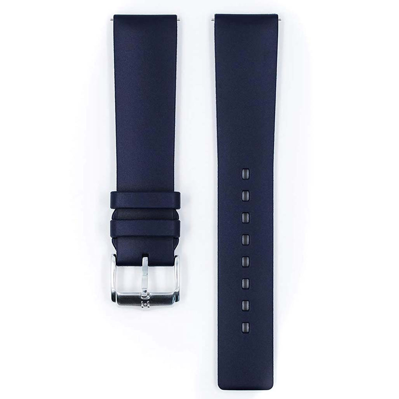 Hirsch Pure Blue Premium Caoutchouc Natural Rubber Watch Strap #405388-80