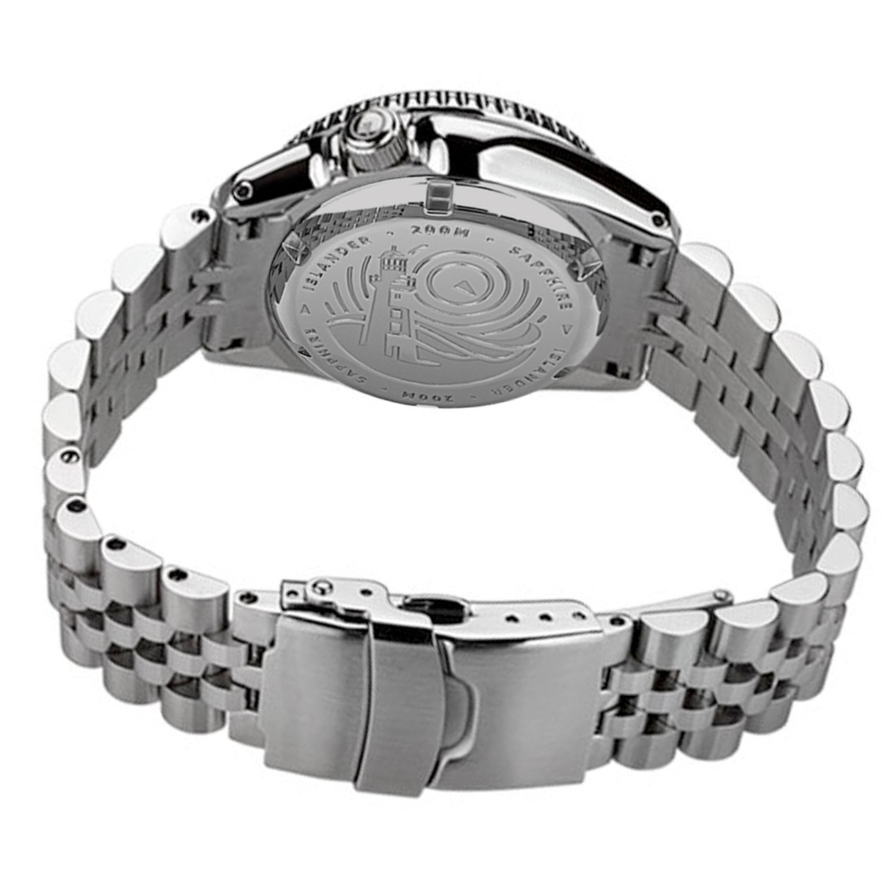 Islander 38mm Automatic Dive Watch with AR sapphire crystal, all