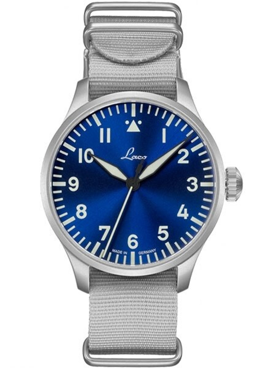 Laco 39mm Augsburg Blaue Stunde Automatic Pilot Watch with Sapphire Crystal  #862102