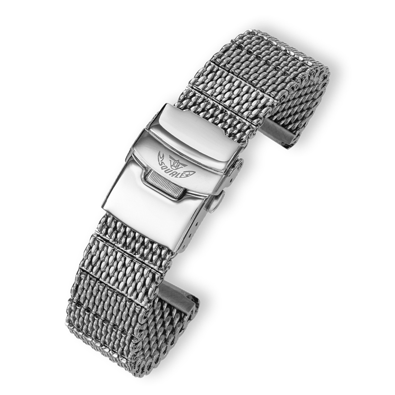 Matte Finish Brushed 20mm Watch Band Black Stainless Steel Mesh Strap  Fold-Over Clasp Metal Watch Band for Men Women : SINAIKE: Amazon.in: Watches