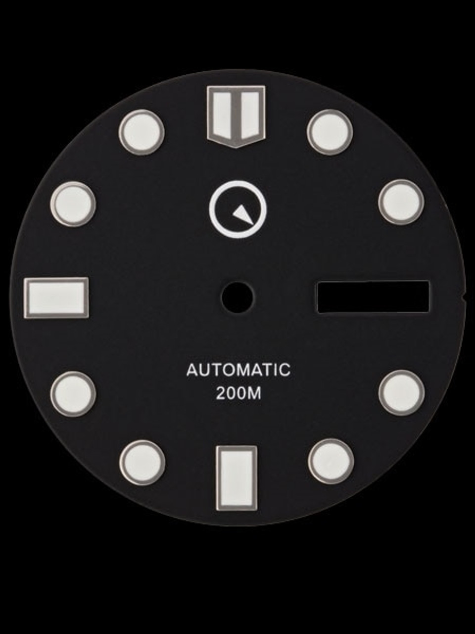 Black Dial for Seiko 7S26, NH36, and 4R36 Automatic Movements with Crown at  4:00 #D01