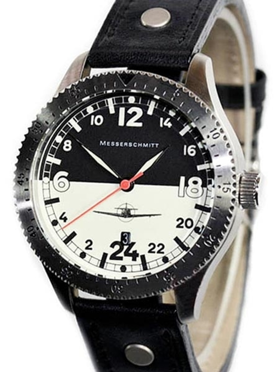 Messerschmitt 24 hour Watch with a Luminous Dial #ME108DR-24