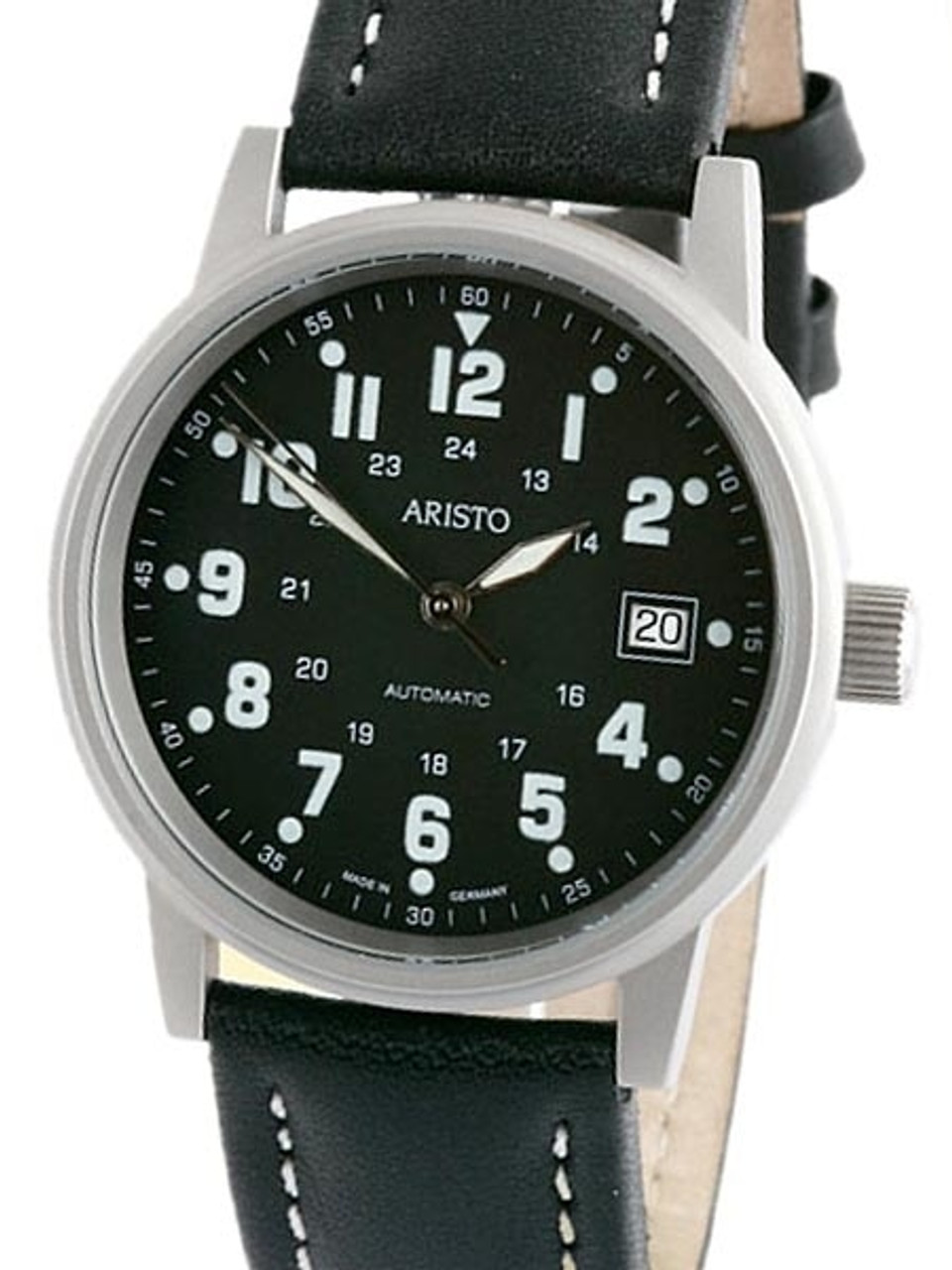 Aristo 3H110 Black Dial Military Style Swiss Automatic Watch