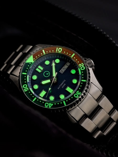 Islander 38mm Automatic Dive Watch with AR sapphire crystal, all