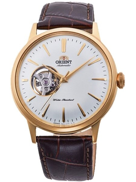 ORIENT スタイリッシュ&スマート自動巻き オープンハート 36mm Orient Bambino Open-Heart Automatic Watch with White Dial and