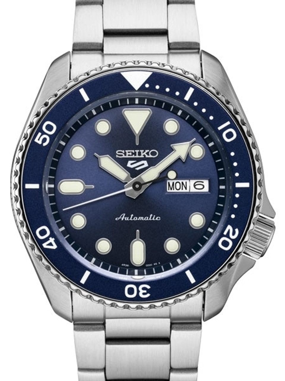 Seiko 5 Sports Automatic 24-Jewel Watch with Blue Dial #SRPD51