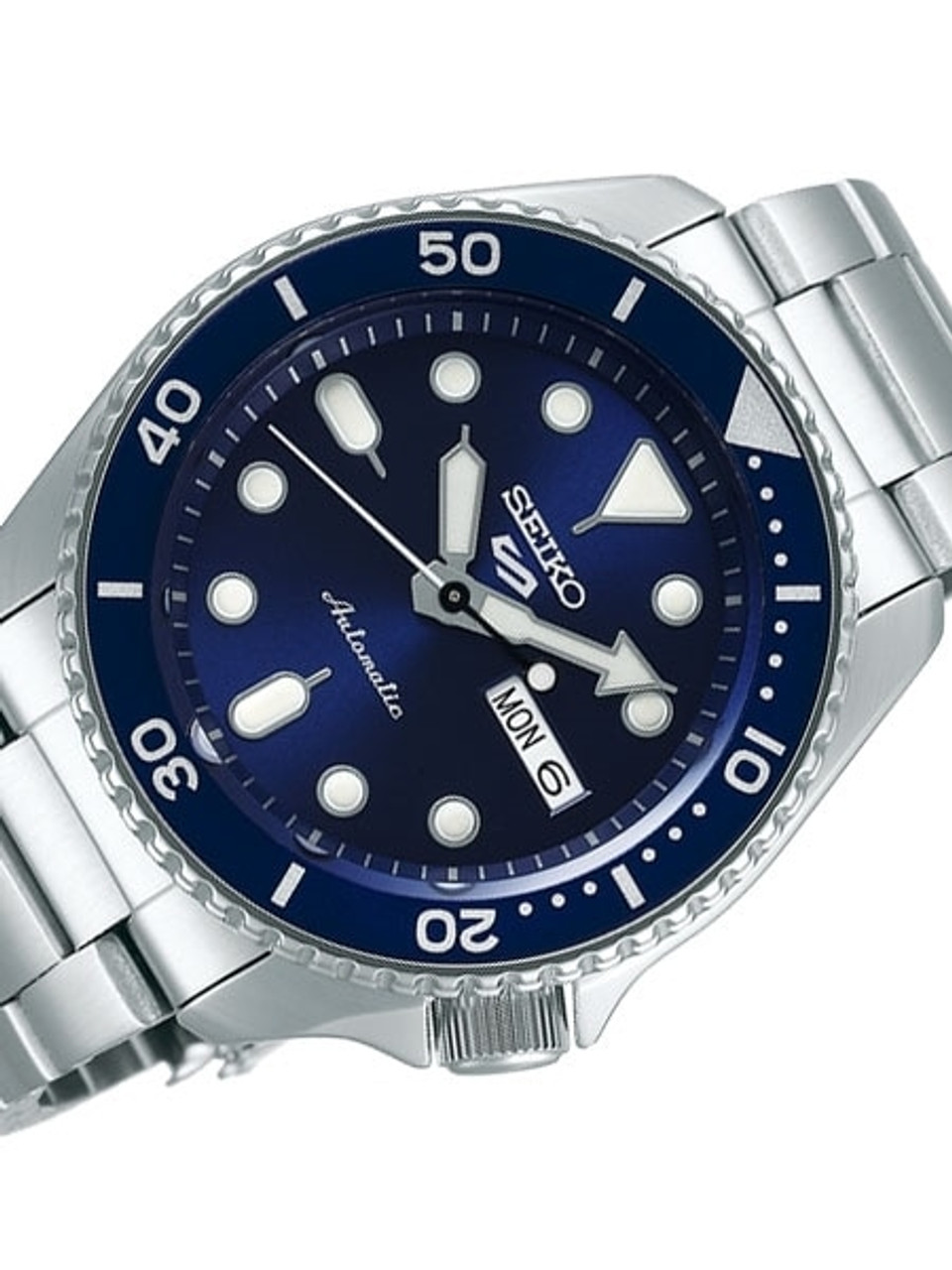 nød champignon Brutal Seiko 5 Sports Automatic 24-Jewel Watch with Blue Dial #SRPD51