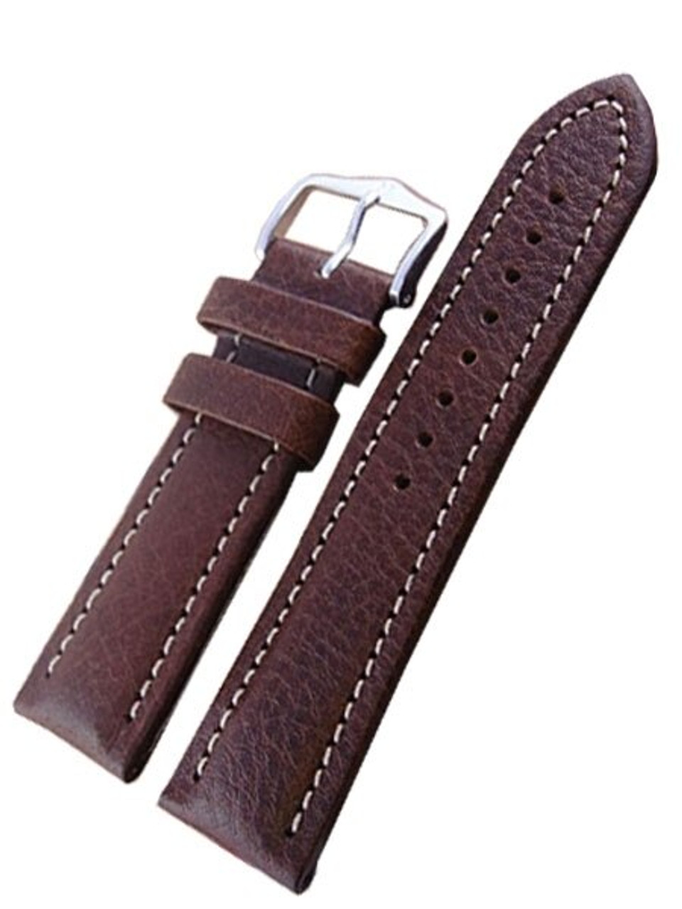 Long Buffalo Print Leather Watch Straps - Condor Straps