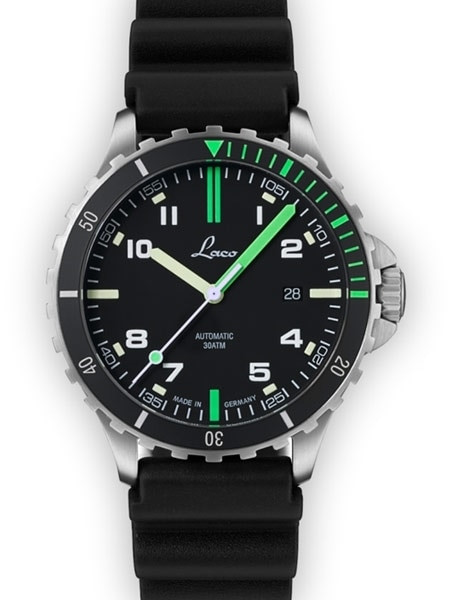 Laco Squad Amazonas Automatic 300 Meter Dive Watch with Double