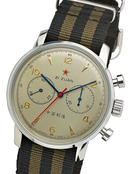 Seagull 1963 Hand Wind Mechanical Chronograph with Nylon Strap