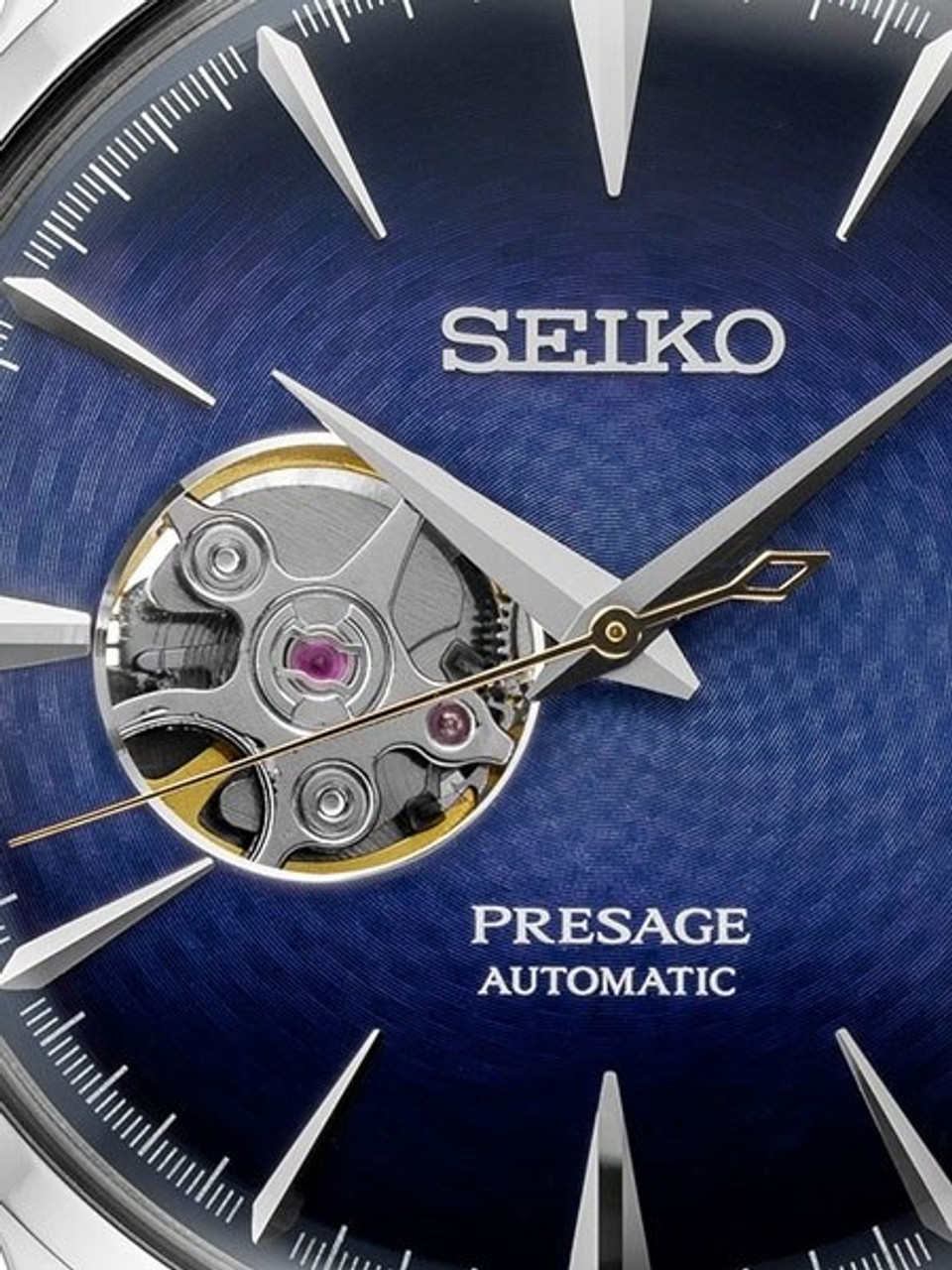 Seiko Presage Automatic Dress Watch with  Case with open heart dial # SSA405