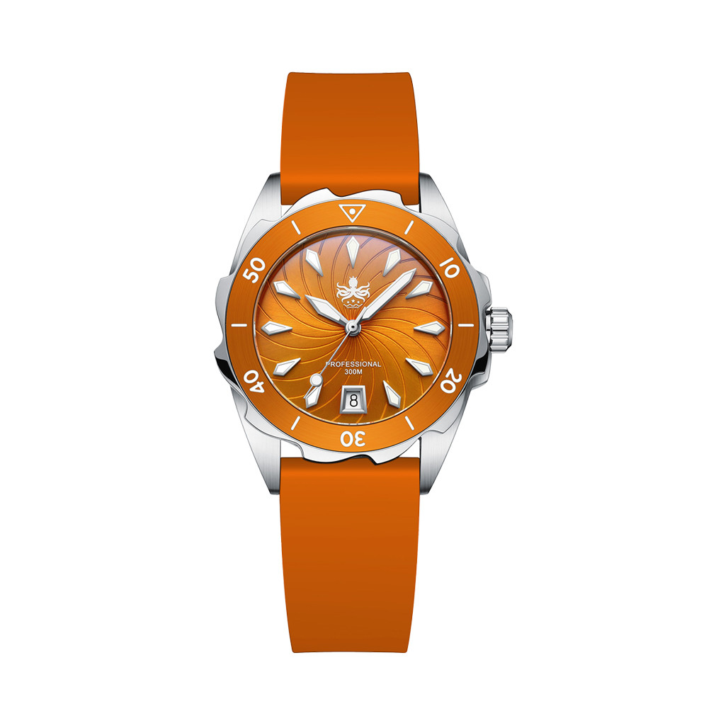 PHOIBOS Sea Nymph 300-Meter Swiss Quartz Dive Watch with Double