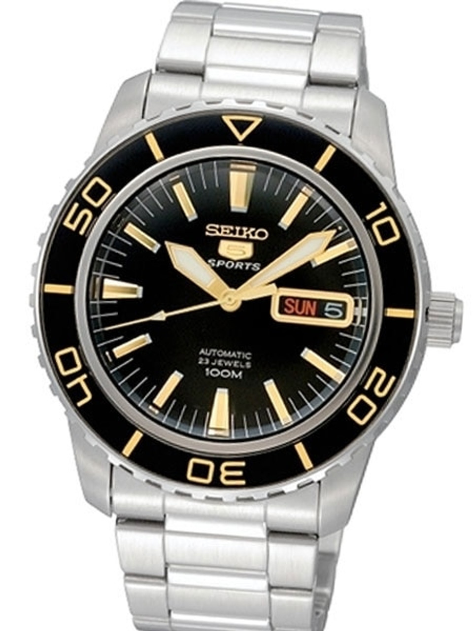 Seiko 41mm Sports 5, 23-Jewel Automatic Watch with Day and Date