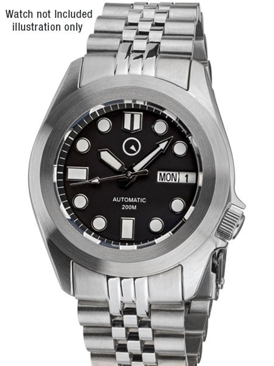 Brushed Finish SS, Unmarked Bezel for Seiko SKX013 and Islander 38mm dive  watches #B14-M
