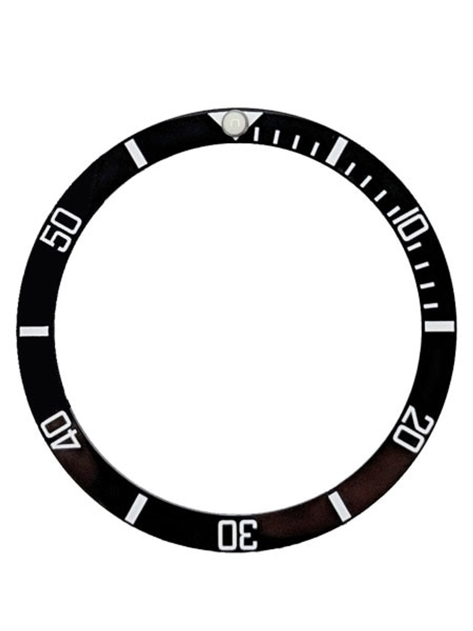 Black Ceramic Bezel Insert with Luminous PIP for Seiko SKX007, SKX009,  SKX011 watches #C01-01