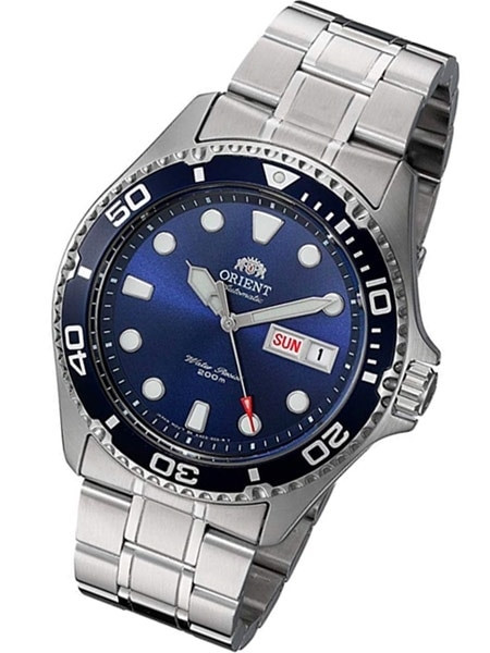 Orient Blue Dial Automatic Dive Watch with Stainless Steel