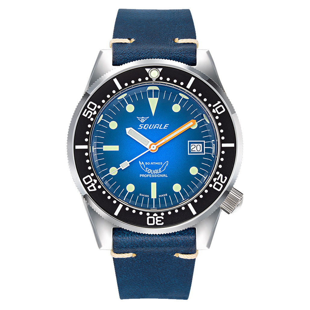 Squale 500 Meter Swiss Made Automatic Dive Watch with Blue Dial
