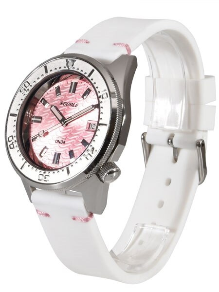 Squale 500 Meter Swiss Made Automatic Dive Watch with Pink Wave