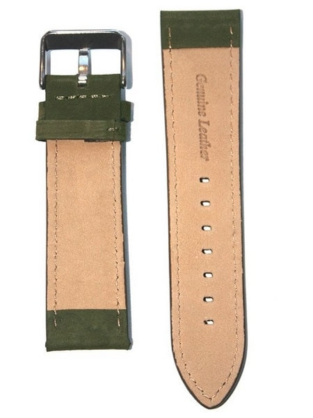 Panerai-Style Olive Green Suede Leather Watch Strap #EBV-03870